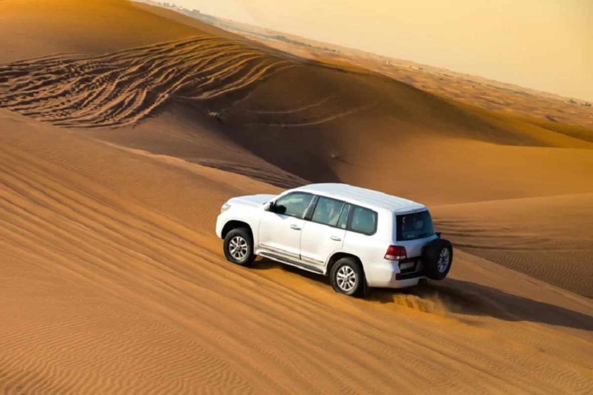 Dune bashing in a 4x4